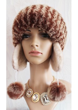 Меховая шапка "Волна"