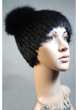 Шапка "Винтаж" с бубоном