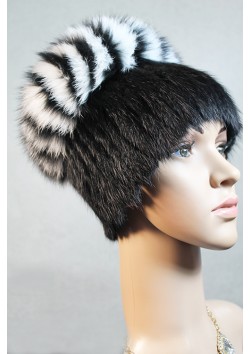 Шапка меховая "Зебра"