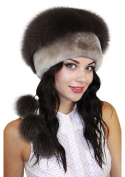 Меховая шапка "Ангелочек"