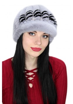 Кепка из вязаной норки "Делинса"