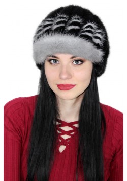 Кепка из вязаной норки "Ринела"