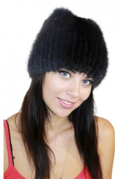 Меховая шапка "Бантик"