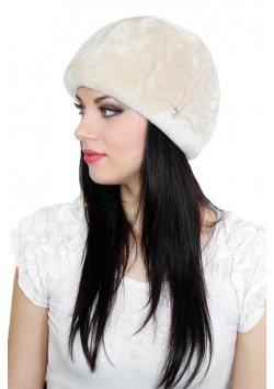 Меховая шапка "Орхидея"