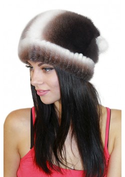 Стильная меховая шапка "Божена"