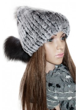 Шапочка Буратинка серая