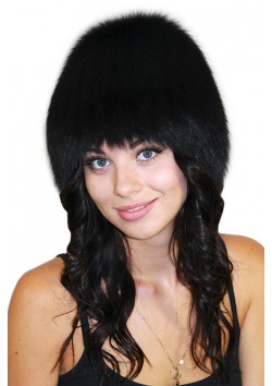 Меховая шапка "Буратино" черная