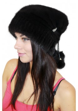 Меховая шапка "Гномик"