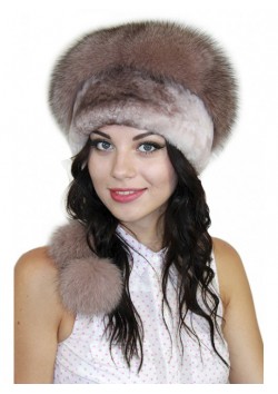 Шапка "Капля" бежевая