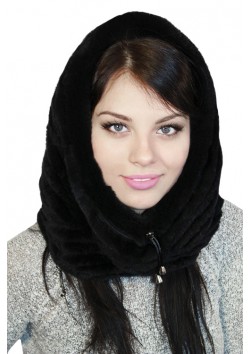 Капор меховой черный