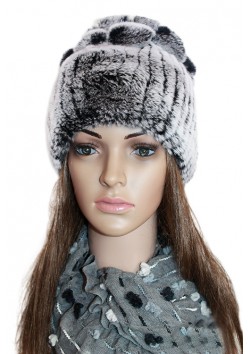 Шапочка "Конфетти" серая