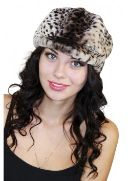 Меховая кепка "Леопард"