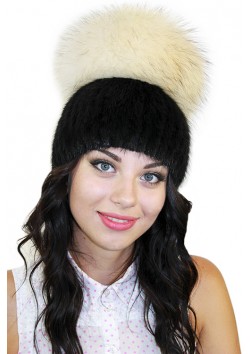Меховая шапка "Малибу" енотик
