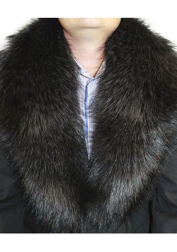Мужской енотовый воротник