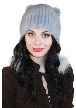 Шапка с ушками "Небраска"