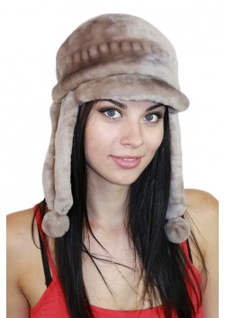 Меховая шапка "Жокейка"