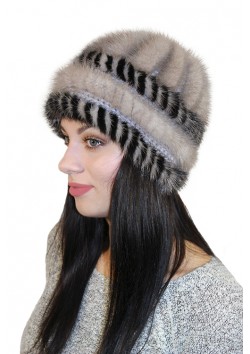 Меховая шапка "Сирень"