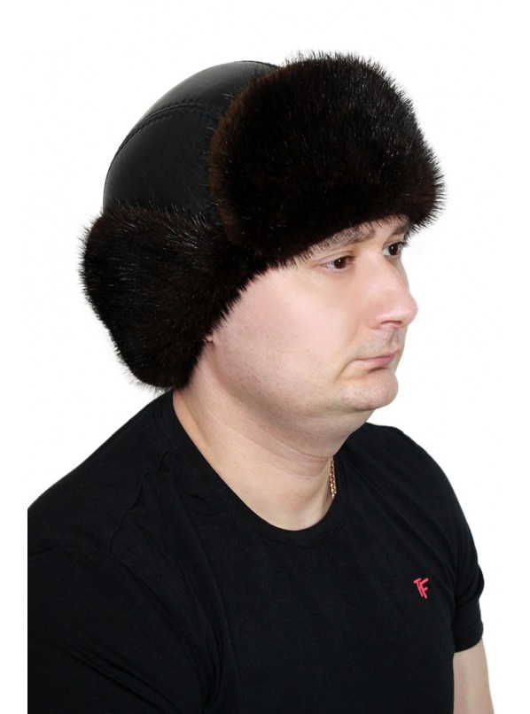 Зимние норковые мужские шапки